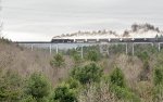 RBMN 2102 pulling a coal train over the Hometown High trestle